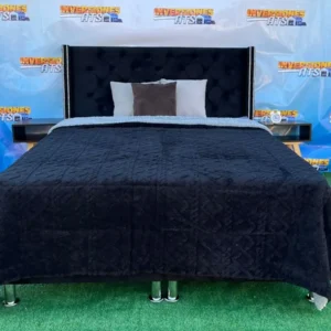 Cama 2 Plazas de Lujo – Modelo Premium con Brazos y Tachuelas
