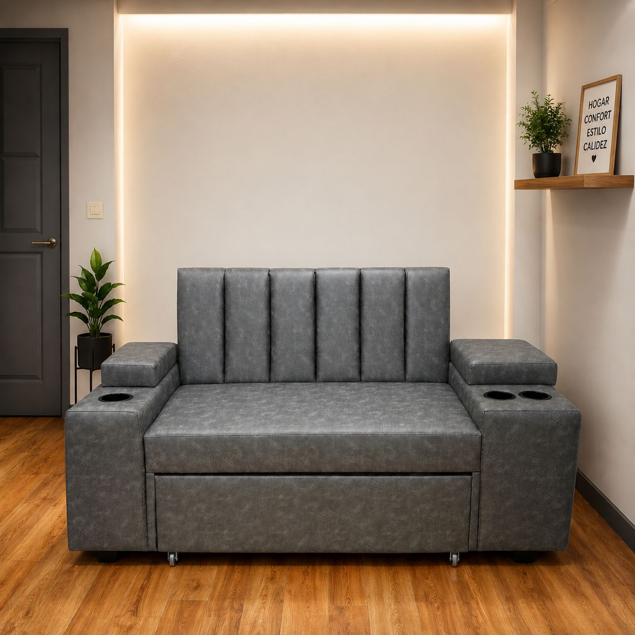 Sofá cama premium 2 plazas ( 3 cuerpos ) - Modelo Lineas Rectas - Imagen 3